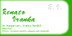 renato vranka business card